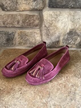 Naturalizer Betsy Loafer Womens Size 6.5 Cranberry Suede New In Box Slip On